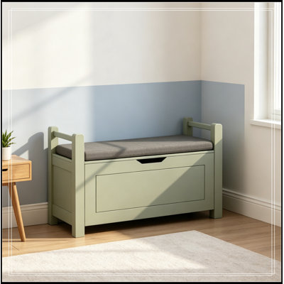 Banc avec rangement rabattable et siège souple