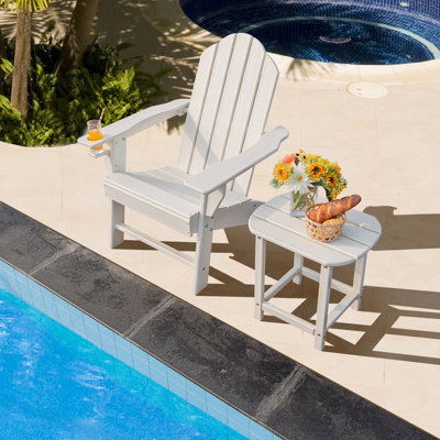 Chaise Adirondack 2 pièces avec table Ottoville