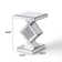 Amla 24'' Tall Pedestal Mirrored Glass Top End Table with Crystal Inlay