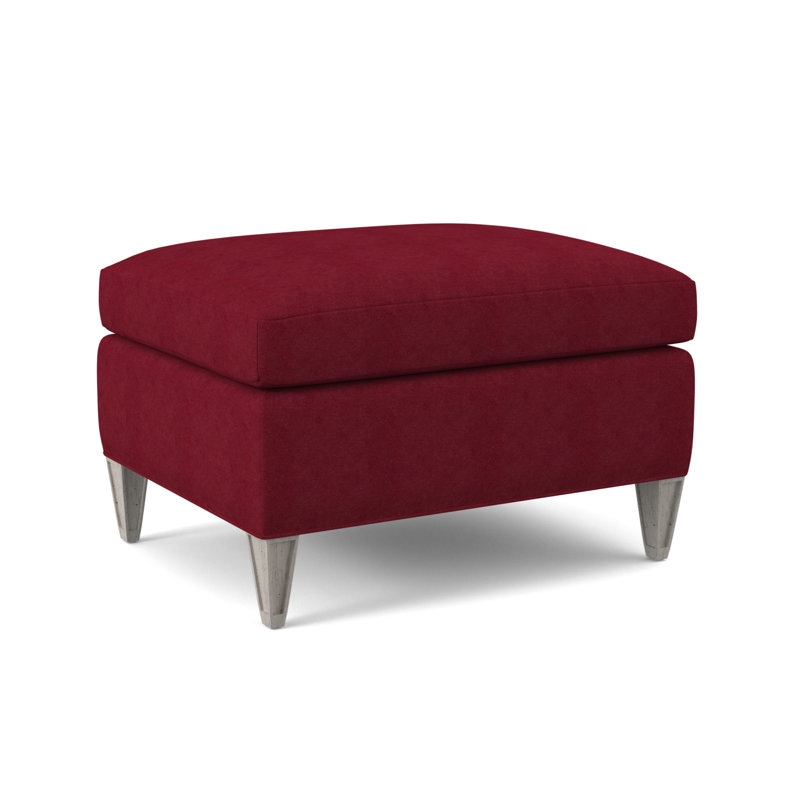 Bristol Upholstered Ottoman, Margaret Lipstick, Bisque