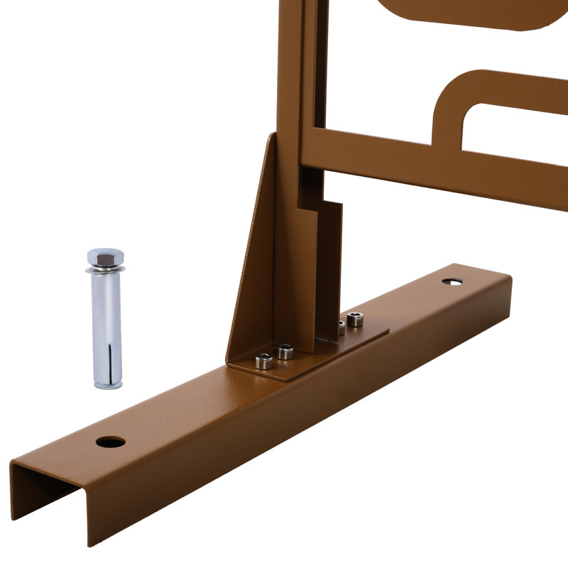 Paravent en métal 76 po H48 po - Brun pour terrasse, balcon, jardin, pelouse, jardin, Brun