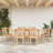Shoshanna 6 - Person Teak Wood Patio Dining Set with Rectangular Table-1362787919