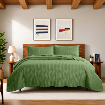 Ensemble de couvre-lit en microfibre gaufrée Moonlight's California King - literie d'été légère, 3 pièces avec taies décoratives assorties
