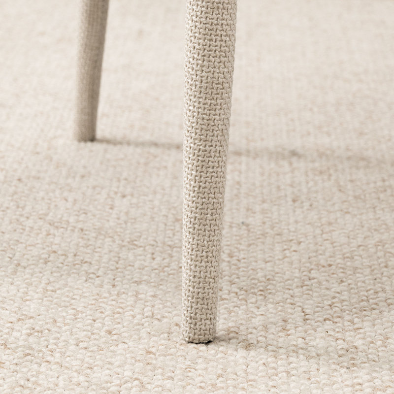 Ensemble de table de salle à manger 39 "en verre avec 4 fauteuils rembourrés, Beige