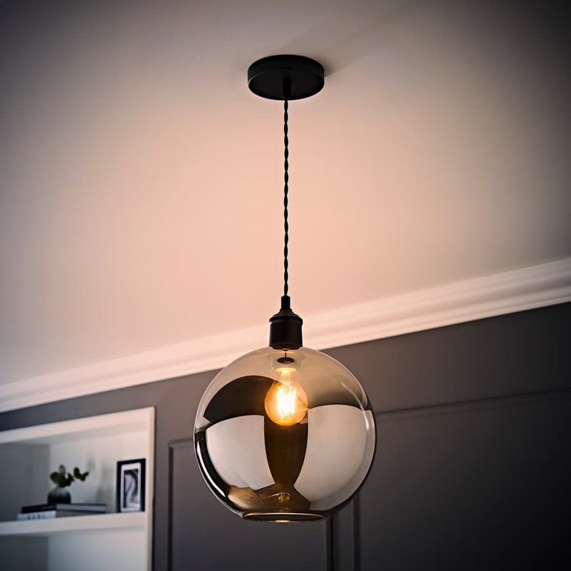 1 - Light Pendant, No, Grey, Matte Black