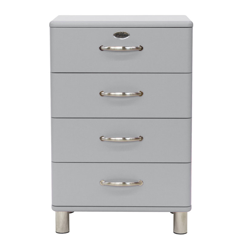 Commode 4 tiroirs Malibu, Aluminium