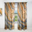 Panneau de rideau floral, motif de fleurs rétro occultant - Motif floral rétro X-387653655