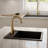 Quartz Top Mount Sinks 15.75 " L Drop-In Single Bowl Granite and Quartz Kitchen Sink-100847441