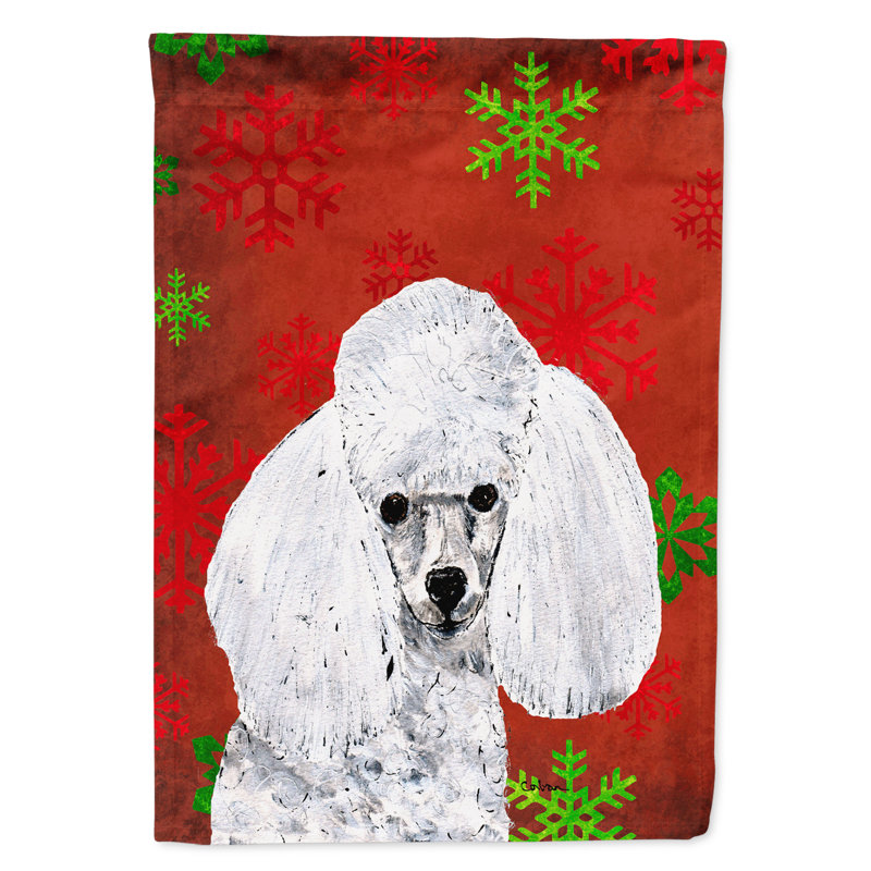 Drapeau rouge et vert Vart, Caniche (blanc)