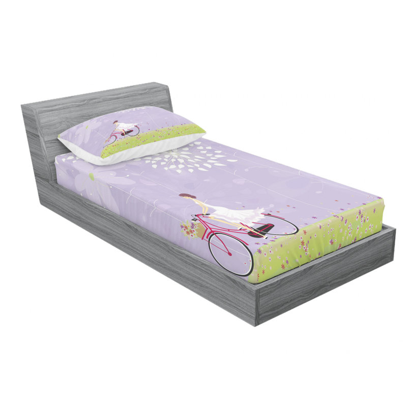 Microfiber Sheet Set, Twin Sheet Set with Fitted Sheet