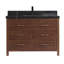 Meuble-lavabo de 48 po au fini noir foncé avec comptoir WK-48 de 2 po d'épaisseur-327646884-327646890
