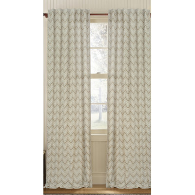 Cotton Blend Semi Sheer Curtain Single Panel