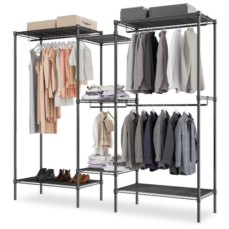 Porte-vêtements robuste Maddoc, Noir