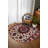 Madeline Collection Digital Print Cotton-Polyester Red Colorful Moroccan Rug-2050030828