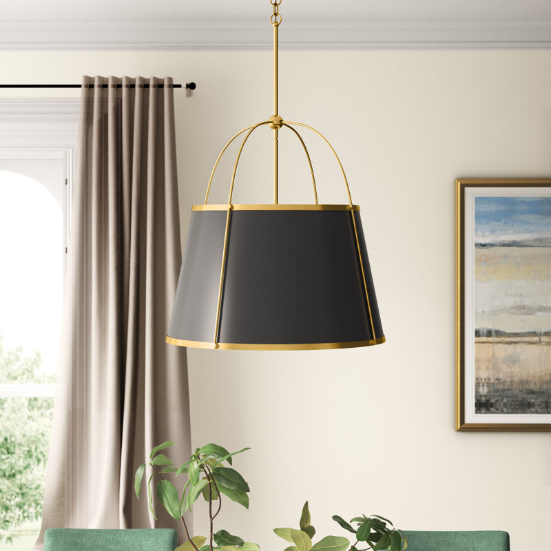 Moxie 4-Light Chandelier, Warm Brass
