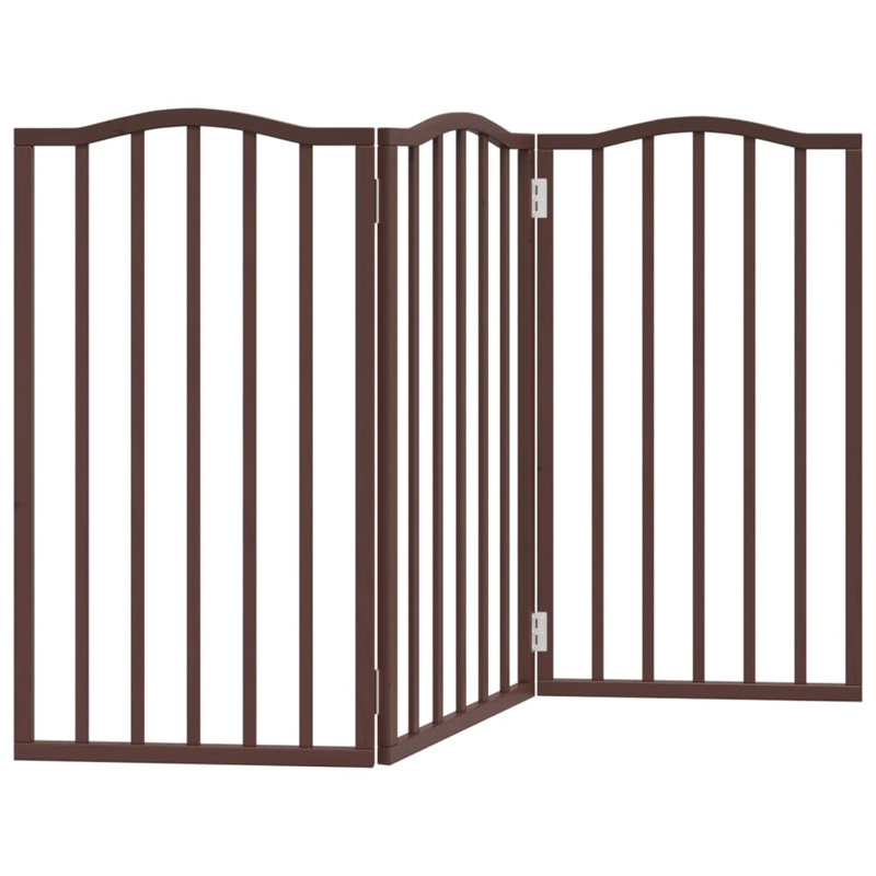 Archie & Oscar Dog Gate Foldable 3 Panels 150 Cm Poplar Wood, Brown, 90cm H x 150cm W x 2cm D