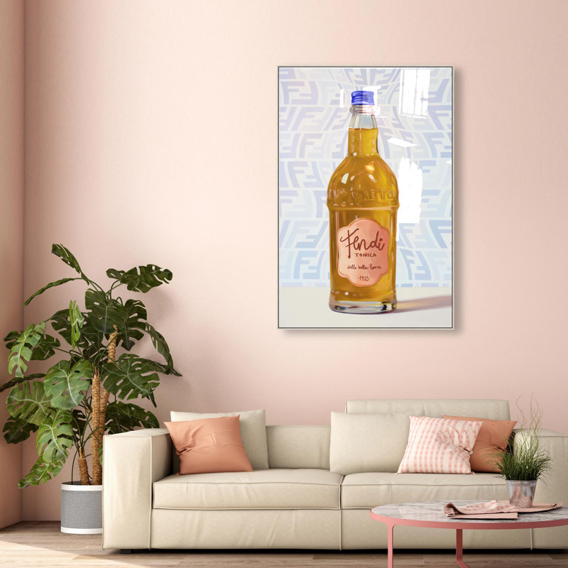 Oliver Gal Roman Summer Spritzer Fashion and Glam - Hand-Applied Glass Coat Framed Canvas Art, 54" H x 36" W, Silver