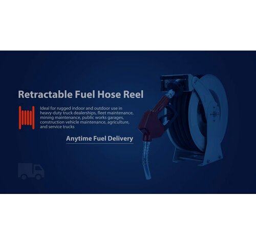  Diesel Fuel Hose Reel 3/4 x 33Ft 300PSI Retractable