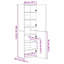 Highboard 50X42.5X185 Cm Engineered Wood-1532192585