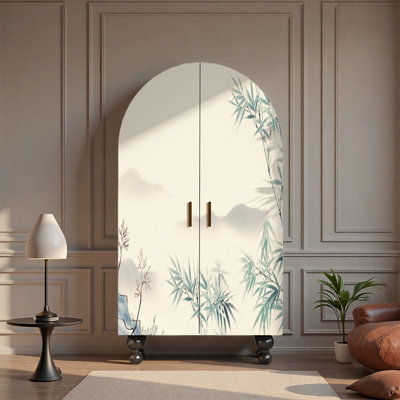 Armoire en noyer avec aménagement paysager