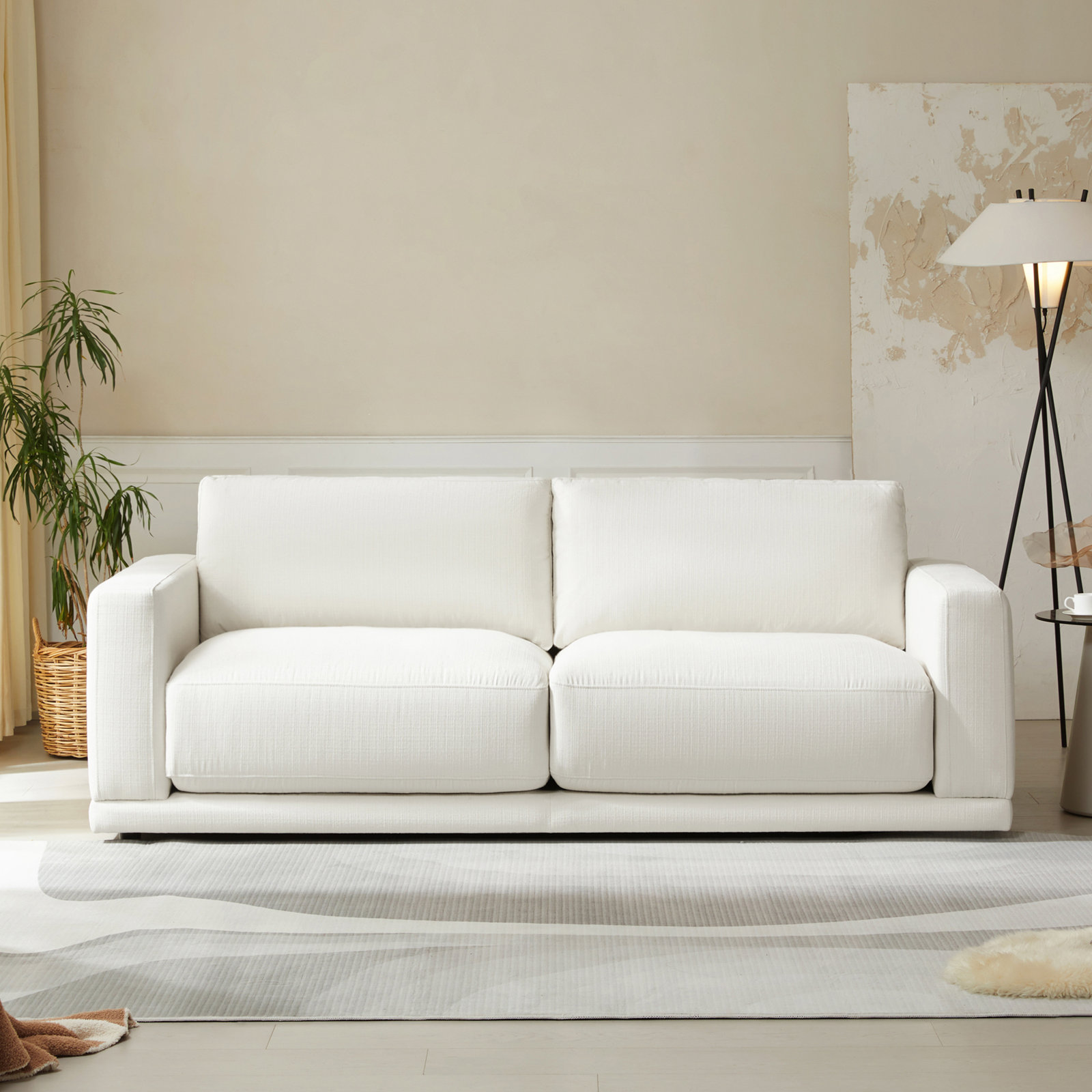 Blakes 91'' Upholstered Sofa, Flanigan Cotton