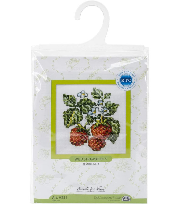 Trousse de point de croix compté miniature Fraises des bois par RTO H251