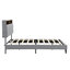 Structure de lit plateforme tapissier avec ports USB et rangement-720941987-720941984