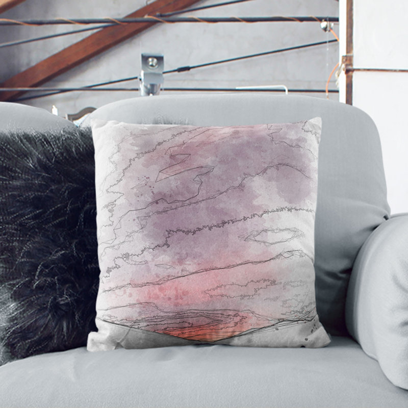 Setting Sun Cushion with Filling, 55cm H x 55cm W x 20cm D