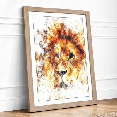 Lion's Contemplation Boho - Print
