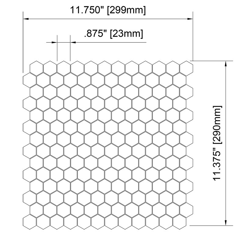 Carreau de mosaïque en verre nid d'abeille pour mur et plancher 1 "x 1" Sicily, Bruine