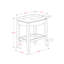 Millen Four Leg Bar Stool in White/Grey (Set of 2), 29.33'' H X 14.45'' D X 19.04'' W