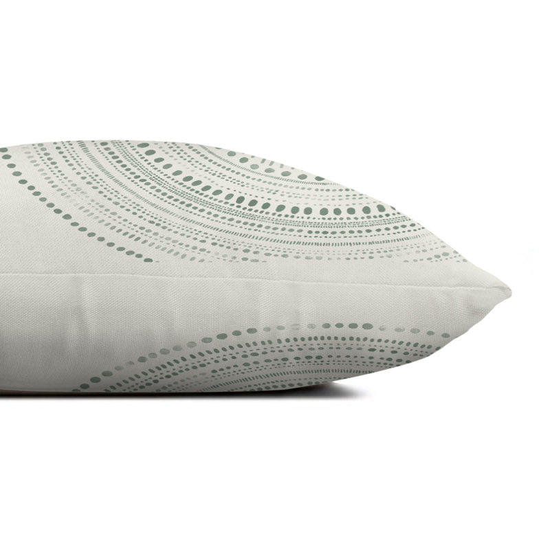 Abstract Outdoor Reversible Throw Pillow, White