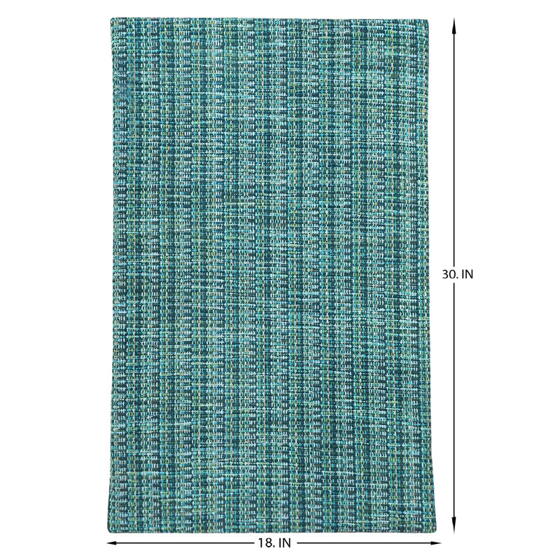 Tapis de cuisine antidérapant Doniesha, Vert