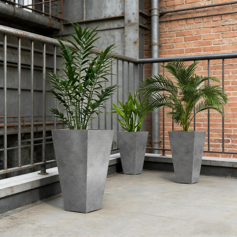 Ensemble de pots à fleurs chic, design en marbre, peu encombrant pour les maisons modernes