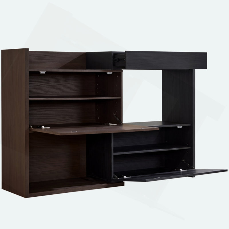 Extendable & Rotating Shoe Cabinet With 1 Drawer, 90-Degree Corner Cabinet, Multifuctional Storage Combination Cabinet For Living Room, Hallway, Entryway