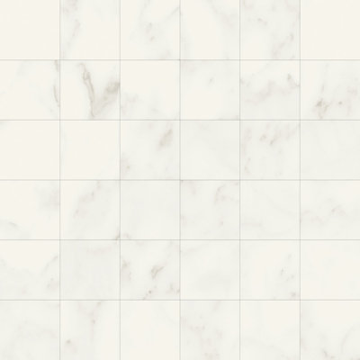 JEM Adagio blanc mat - carreau de porcelaine mosaïque 2 "(10 feuilles 12" x 12 ")