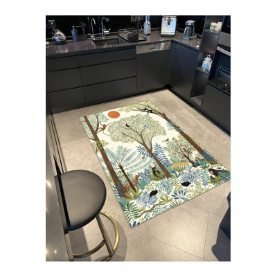 Tapis tissé à motif crème moderne Modern