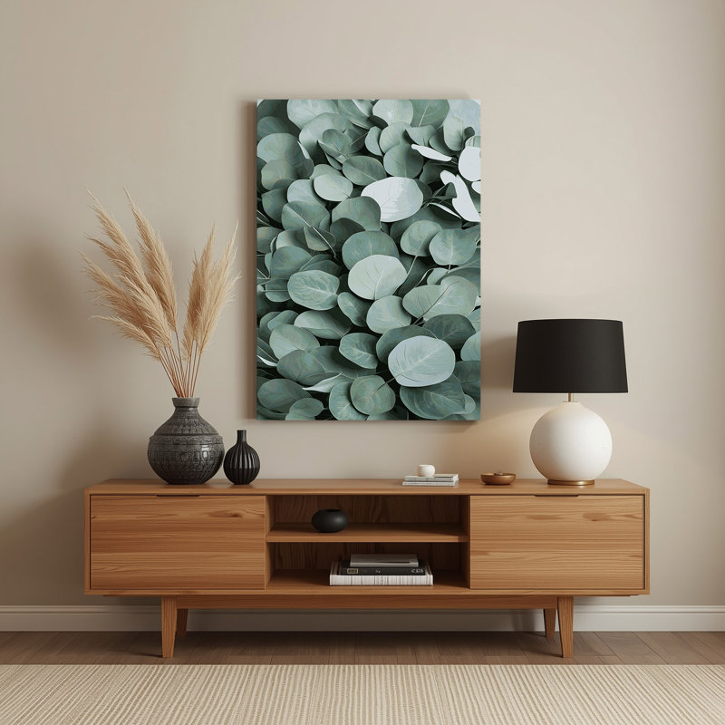 Aquarelle botanique 42, art mural gris en métal, H 36 po x l 24 po