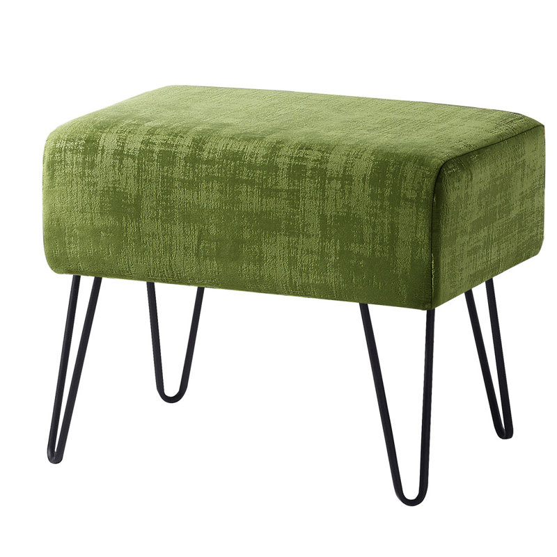Repose-pieds standard Alegre, Velours vert Calla