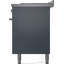 Cuisinière à double combustible de 60 po ILVE Professional Plus II, 7 brûleurs scellés, plaque chauffante, plateau français (porte vitrée)-98168245-98168248