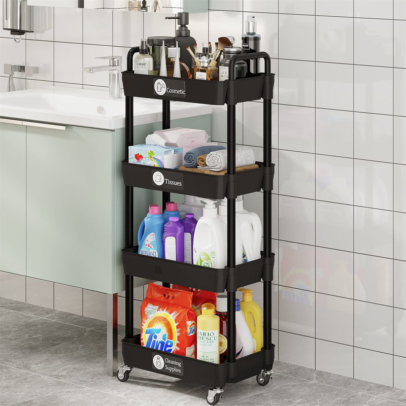 Cuyler 104 cm H x 39 cm W Utility Cart, Black