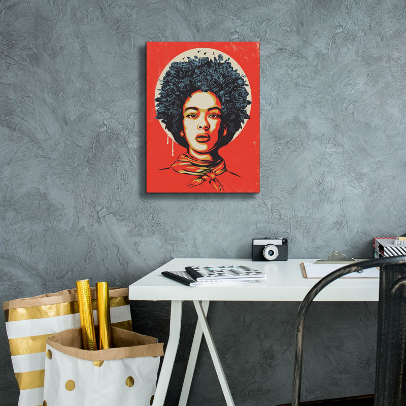  «Flower Power» par Balazs Solti, art mural sur toile, 12 po x 16 po, H 16 po x l 12 po