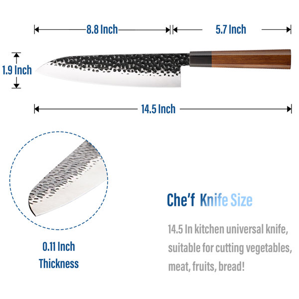 8 Carbon Steel Chef Knife – Wellborn 2R Beef