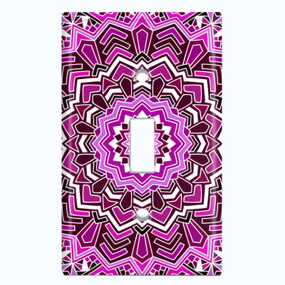 Patterned 1 - Gang Toggle Light Switch Standard Wall Plate