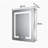 Tankersley Recessed or Surface Mount Frameless 3 Door Medicine Cabinet with 6 Adjustable Shelves and Lighting-1440622869-1440622877