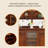 59.06"American-style brown solid wood storage side cabinet