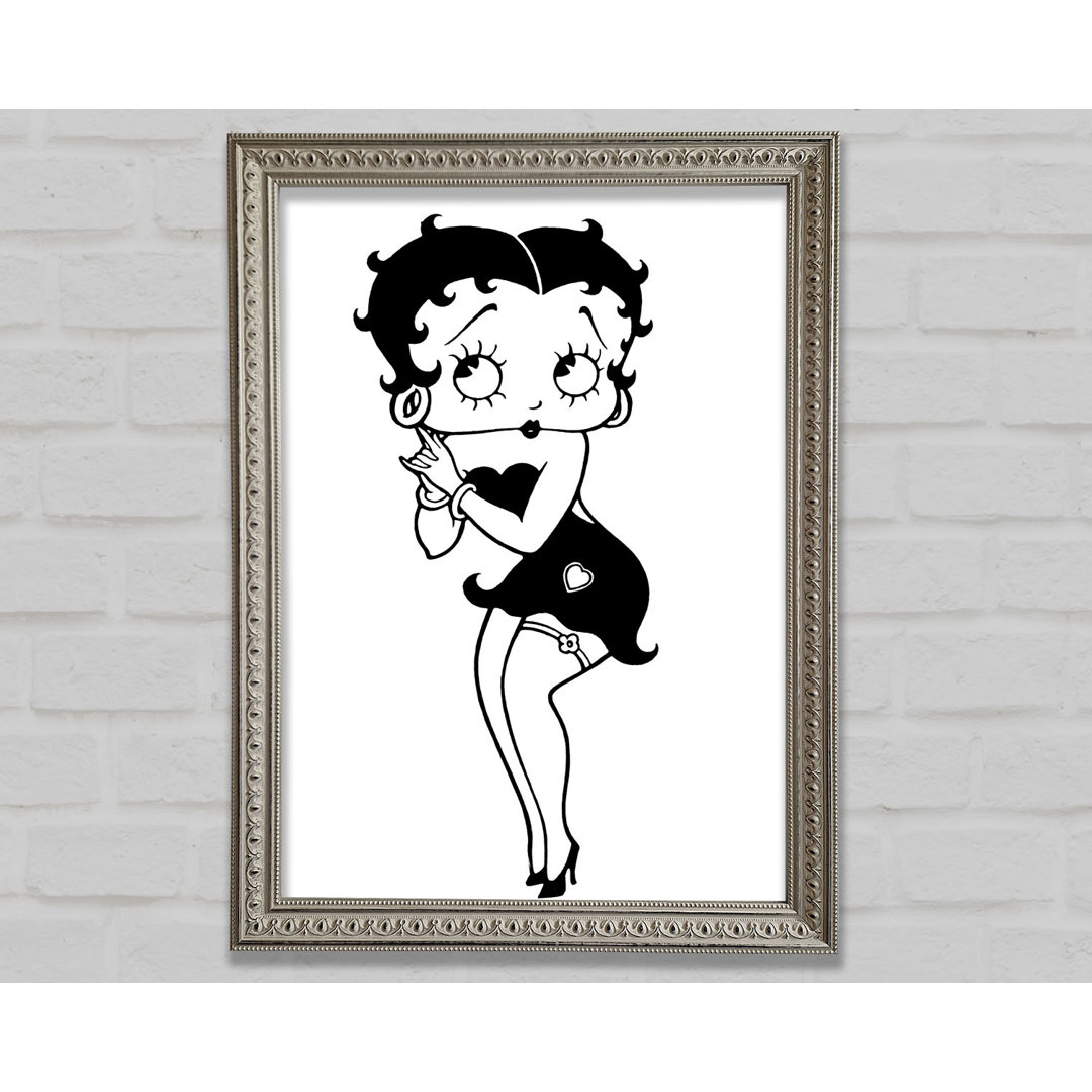 Betty Boop Love Heart - Druck