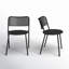 Chaise d'appoint d'extérieur en noir Wimberley - ensemble de 2-1632628677