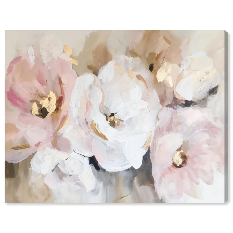 «White Mist Blooms», reproduction d'art sur toile par Art Remedy, Gallery Wrapped, H 24 po x l 30 po