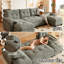 Canapé-lit 104,7 po en U avec lit escamotable, gris clair-824961957